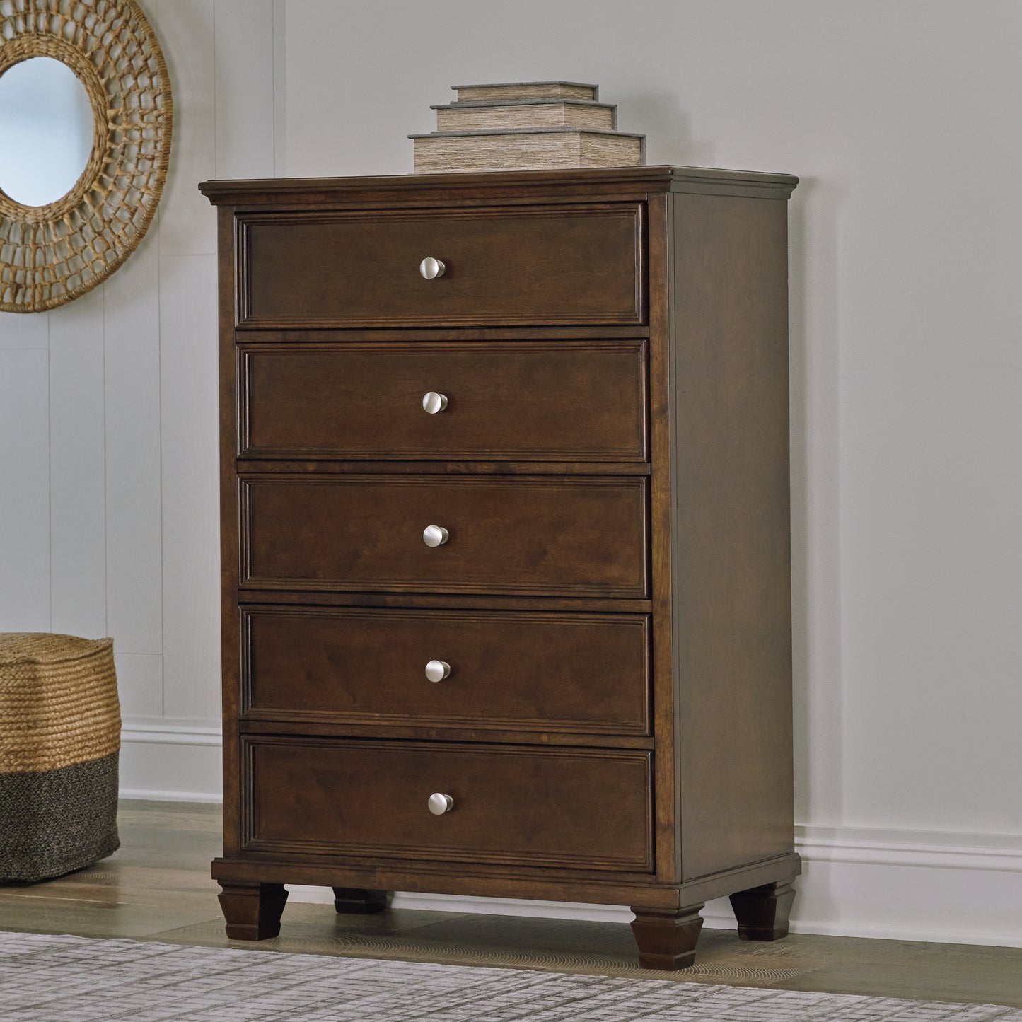 Cassel Furniture Outlet - Ashley Furniture - Danabrin Bedroom - Five Drawer Chest / Brown - B685-46