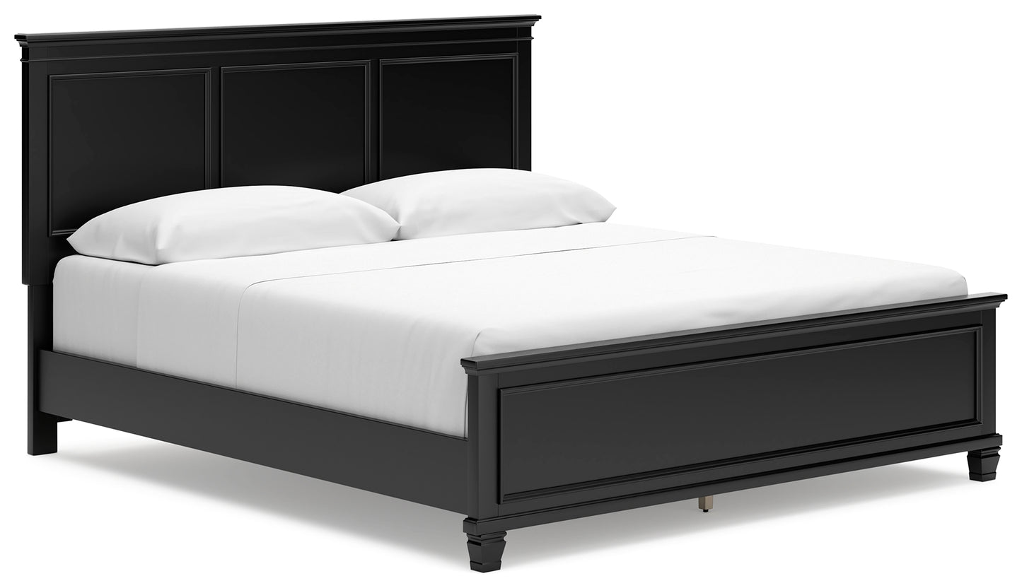Cassel Furniture Outlet - Ashley Furniture - Lanolee Bedroom - California King Panel Bed / Black - B687B9
