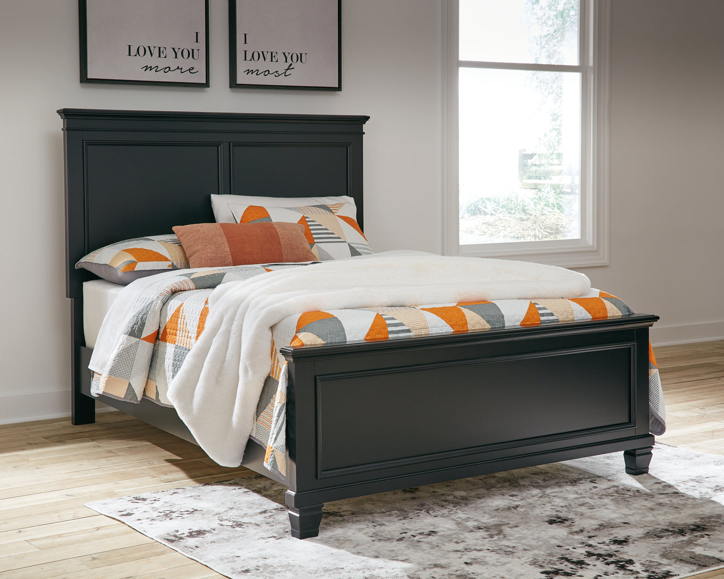 Cassel Furniture Outlet - Ashley Furniture - Lanolee Bedroom - Full Panel Bed / Black - B687B4