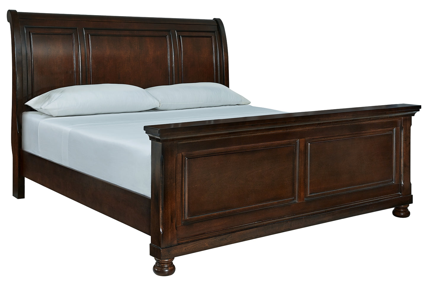 Cassel Furniture Outlet - Ashley Furniture - Porter Bedroom - King Sleigh Bed / Rustic Brown - B697B49