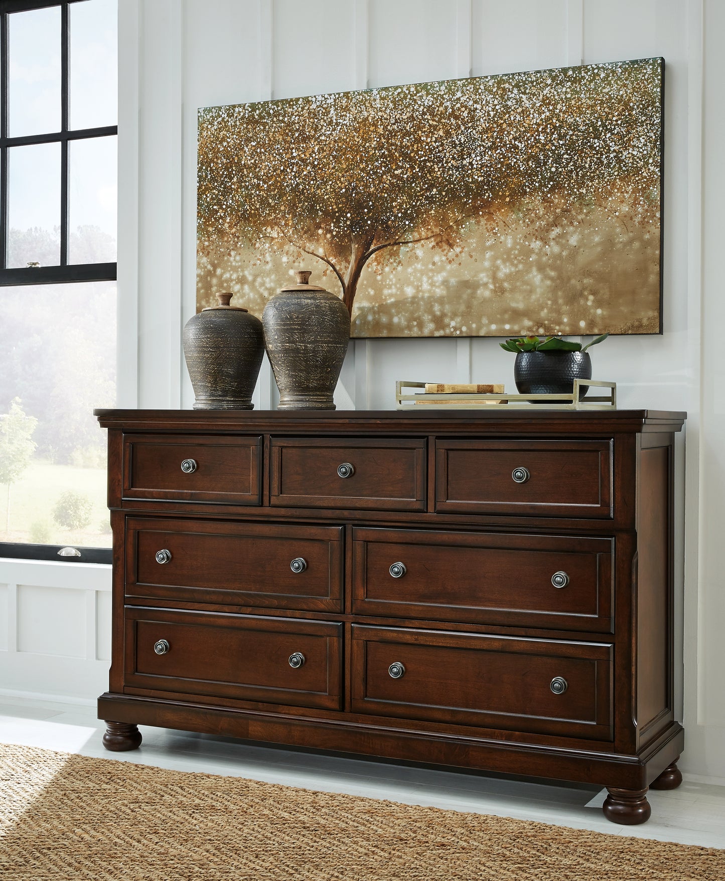 Cassel Furniture Outlet - Ashley Furniture - Porter Bedroom - Dresser / Rustic Brown - B697-31