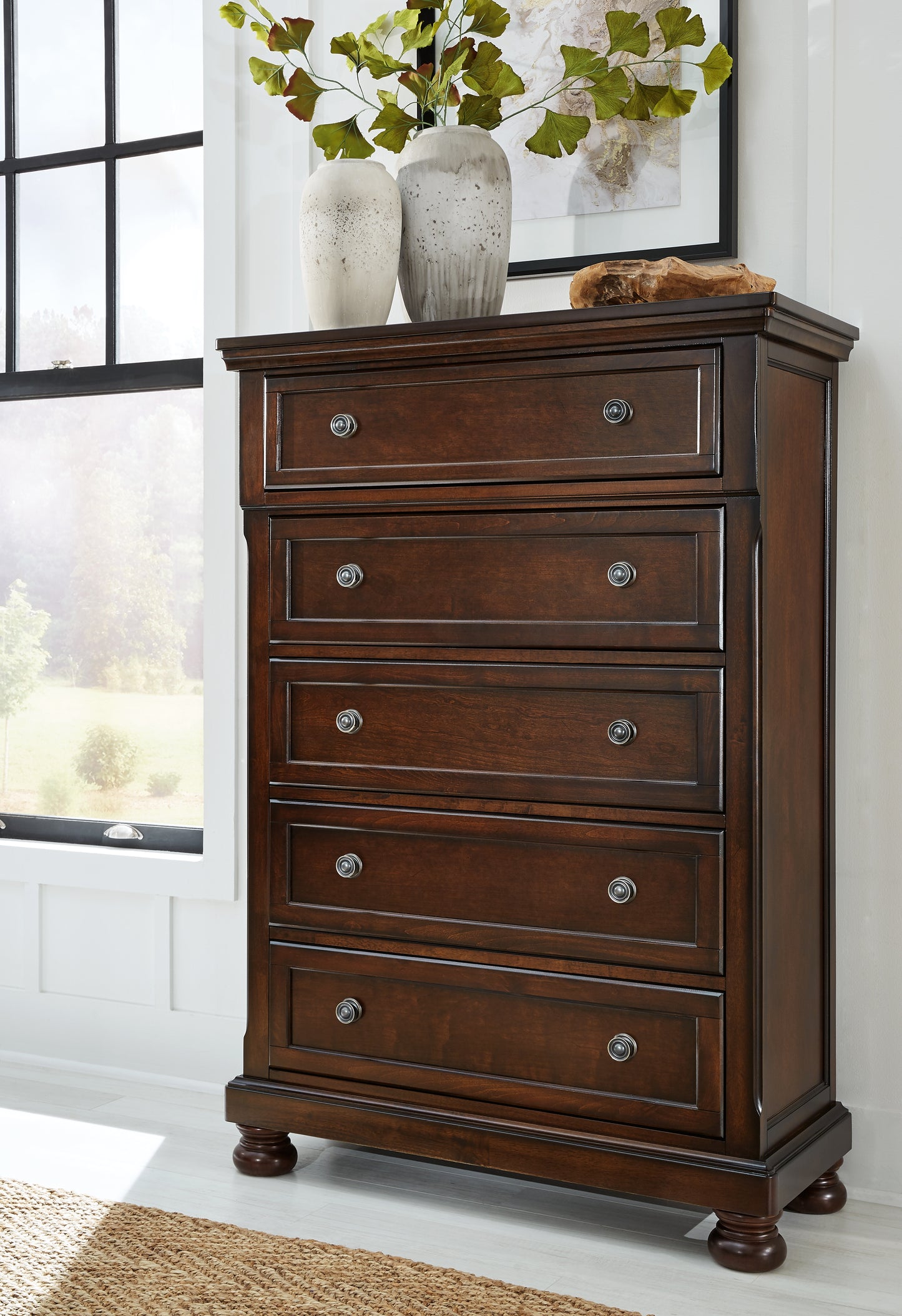 Cassel Furniture Outlet - Ashley Furniture - Porter Bedroom - Chest / Rustic Brown - B697-46