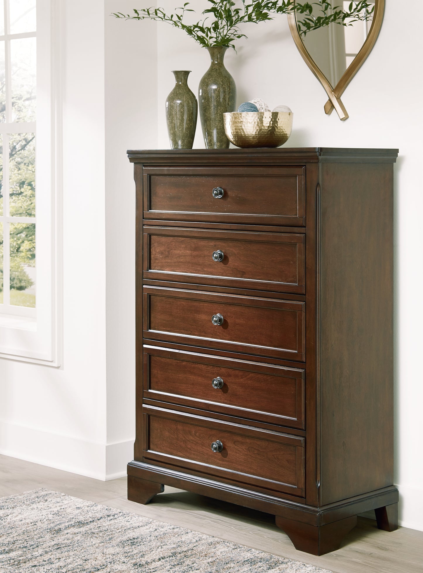 Cassel Furniture Outlet - Ashley Furniture - Trellington Bedroom - Five Drawer Chest / Brown - B716-46