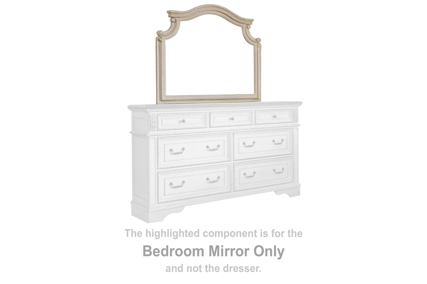 Cassel Furniture Outlet - Ashley Furniture - Realyn Bedroom - Bedroom Mirror / Chipped White - B743-36