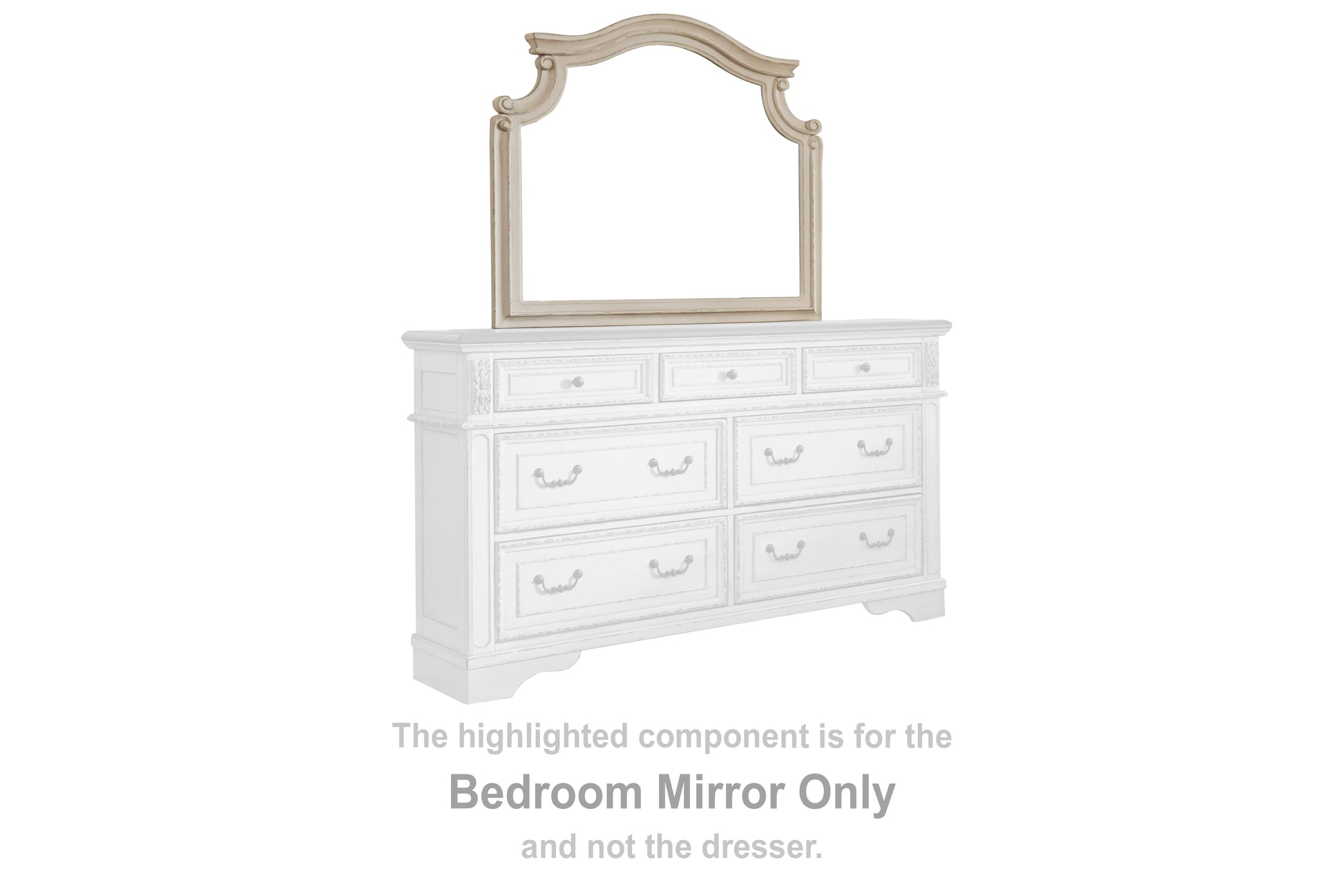 Cassel Furniture Outlet - Ashley Furniture - Realyn Bedroom - Bedroom Mirror / Chipped White - B743-36