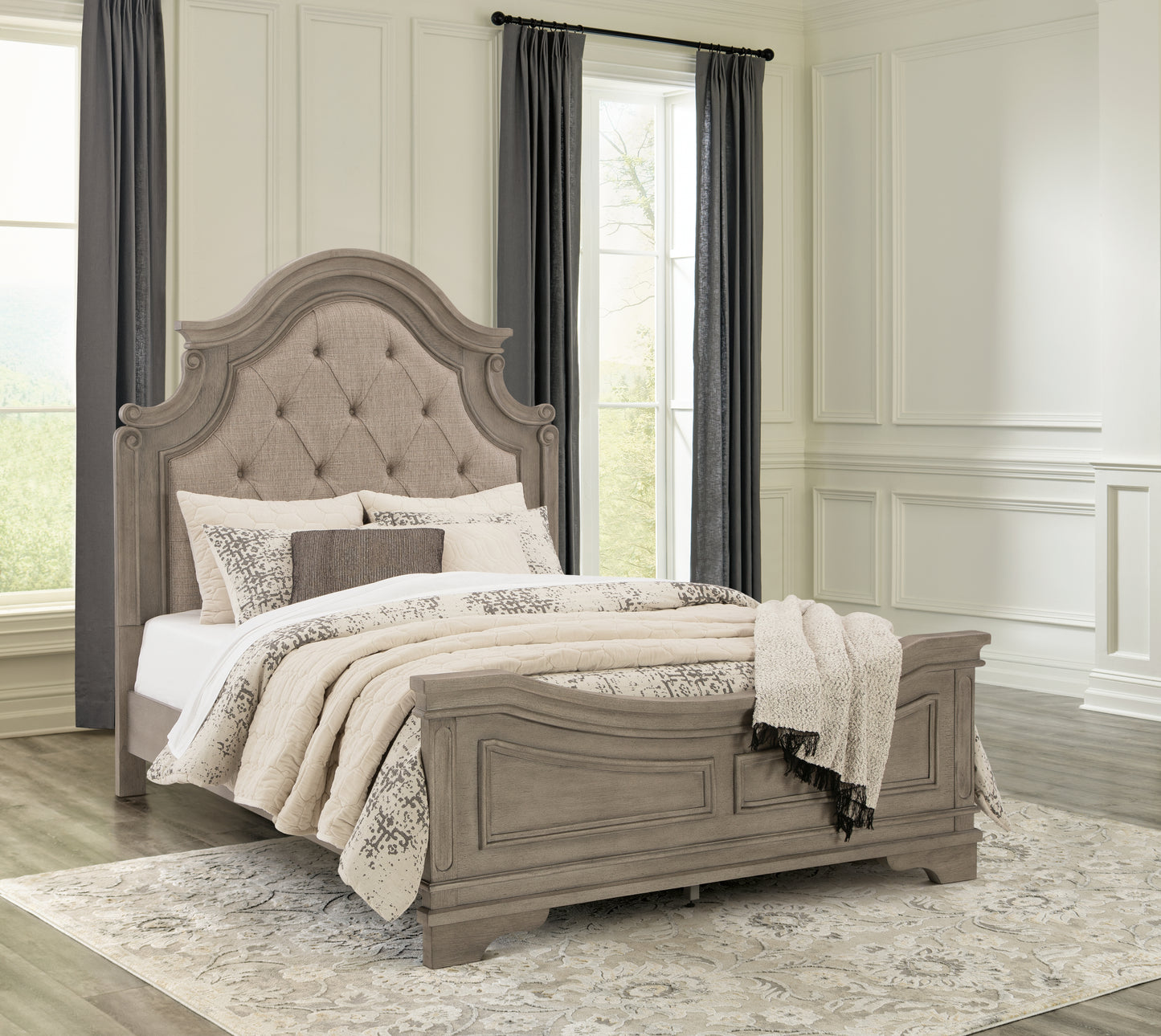 Cassel Furniture Outlet - Ashley Furniture - Lodenbay Bedroom - Queen Panel Bed / Antique Gray - B751B2