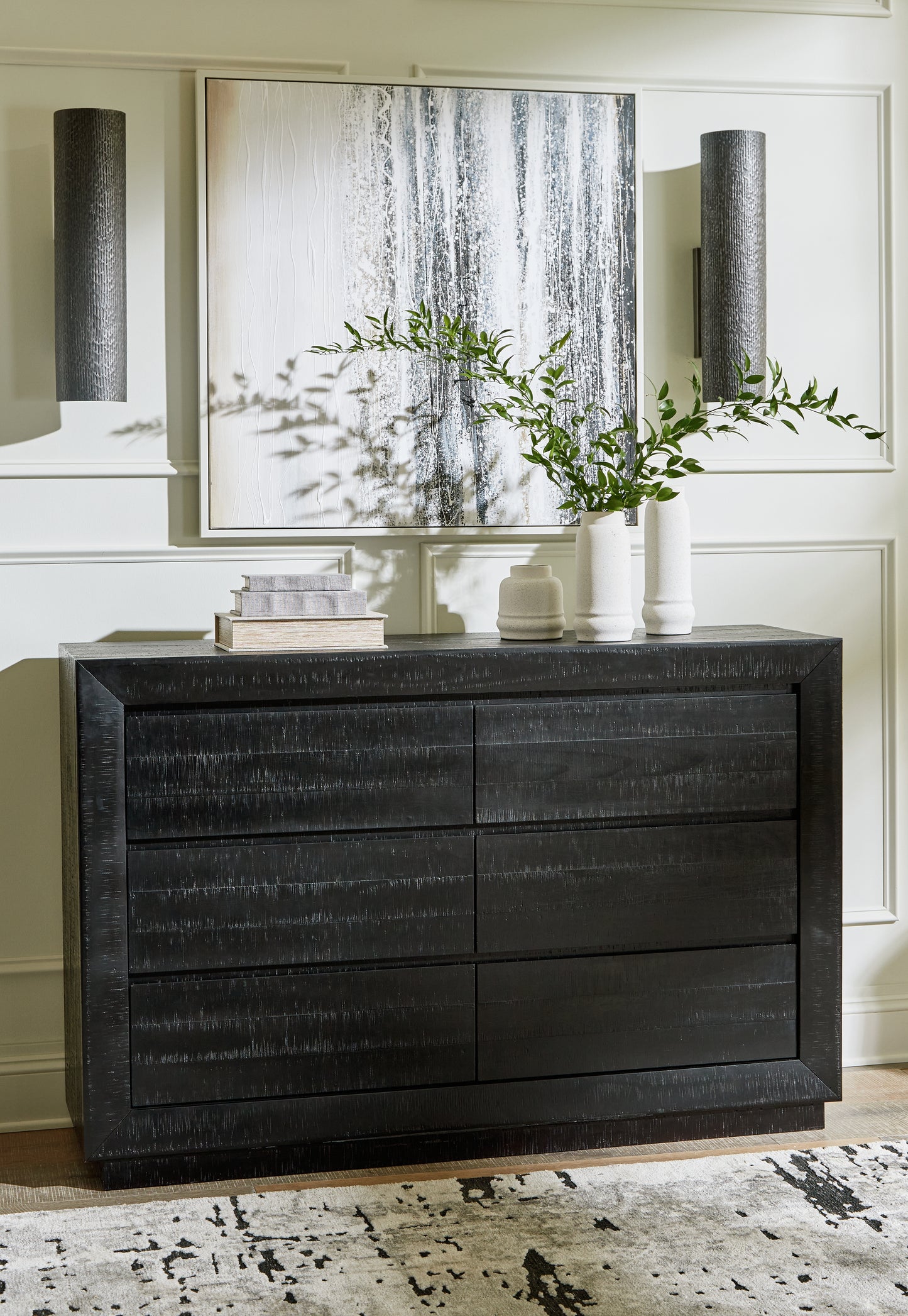 Cassel Furniture Outlet - Ashley Furniture - Londer Bedroom - Dresser / Black - B768-31