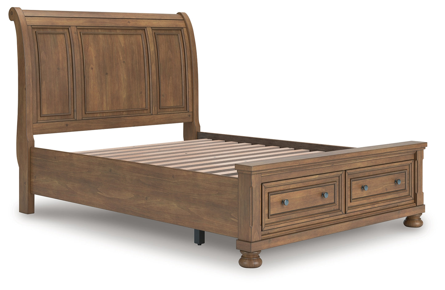 Cassel Furniture Outlet - Ashley Furniture - Feddinger Bedroom - Queen Storage Sleigh Bed / Medium Brown - PCB779B4