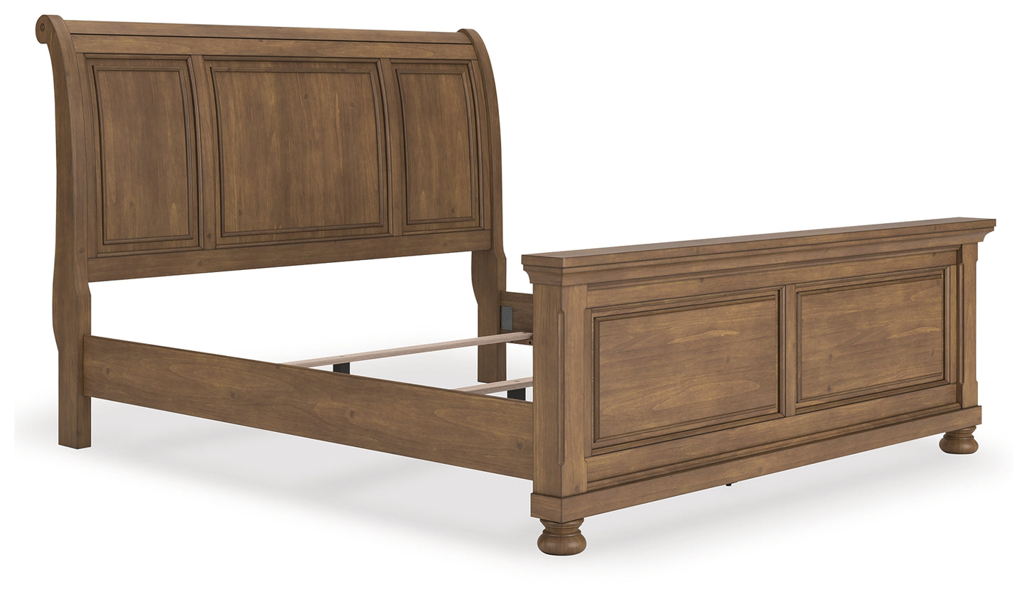 Cassel Furniture Outlet - Ashley Furniture - Feddinger Bedroom - King Sleigh Bed / Medium Brown - PCB779B15