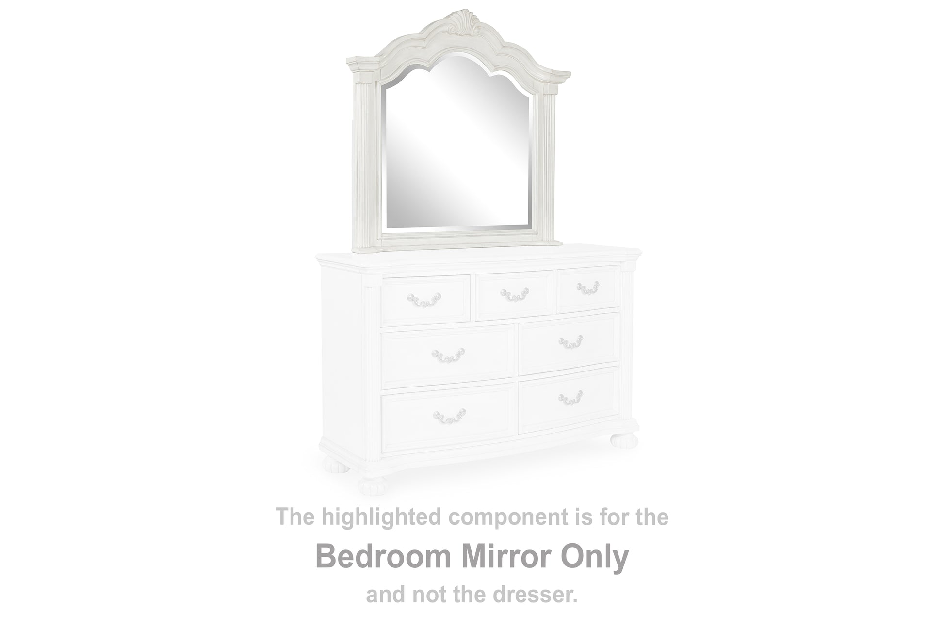 Cassel Furniture Outlet - Ashley Furniture - Montelaine Bedroom - Bedroom Mirror / Antique White - B795-36