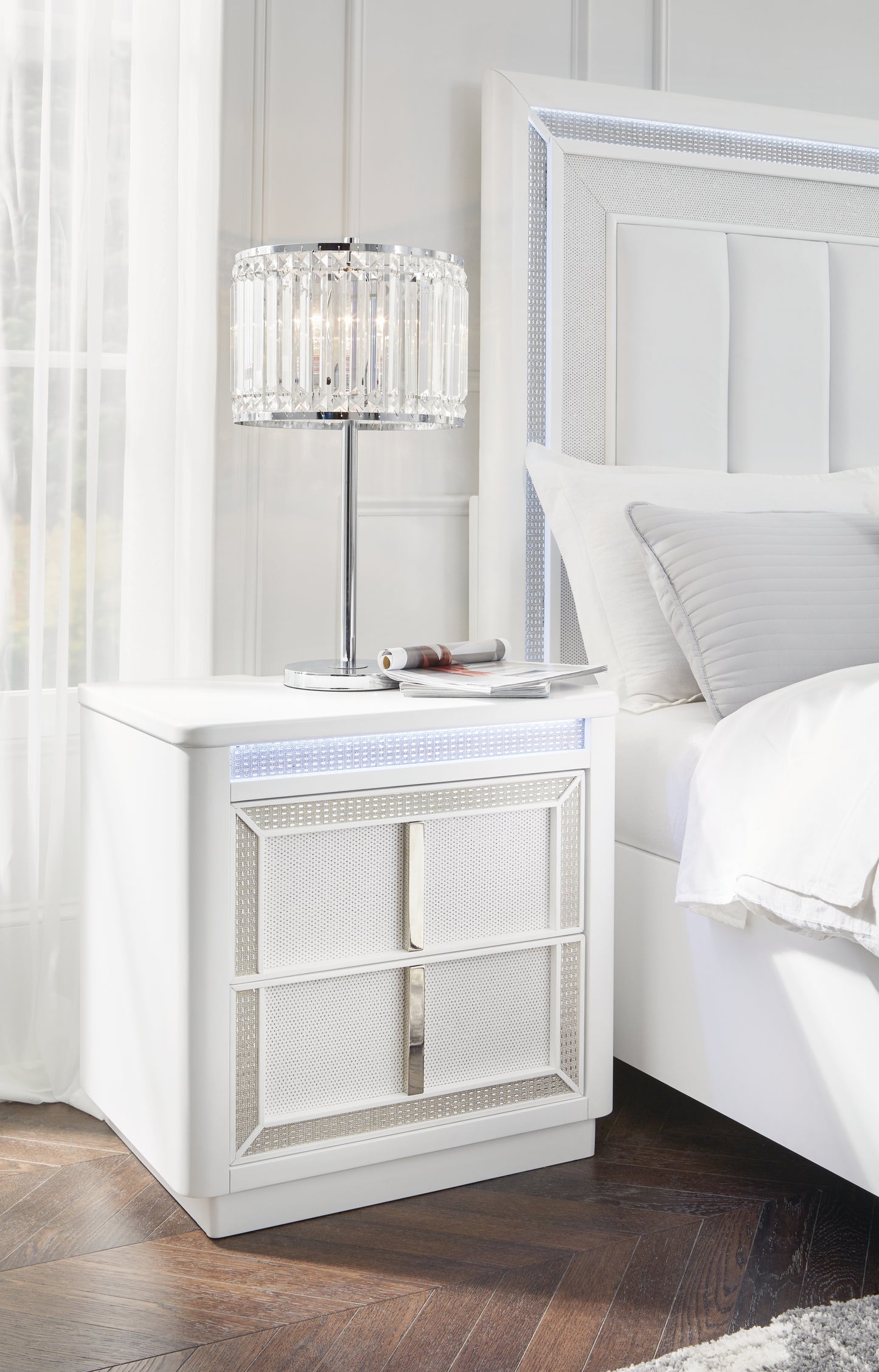 Cassel Furniture Outlet - Ashley Furniture - Chalanna Bedroom - Two Drawer Night Stand / White - B822-92