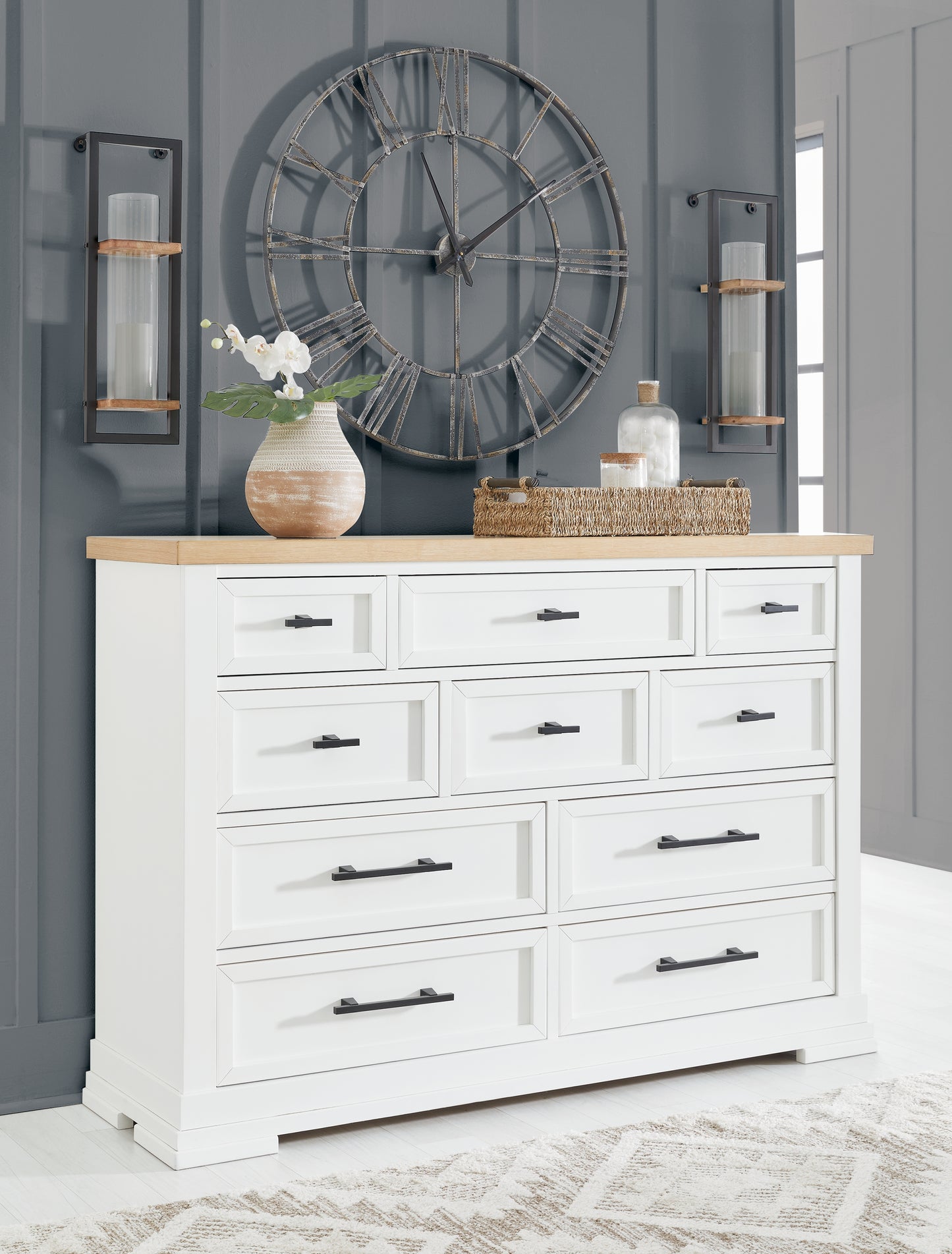 Cassel Furniture Outlet - Ashley Furniture - Ashbryn Bedroom - Dresser / White/Natural - B844-31