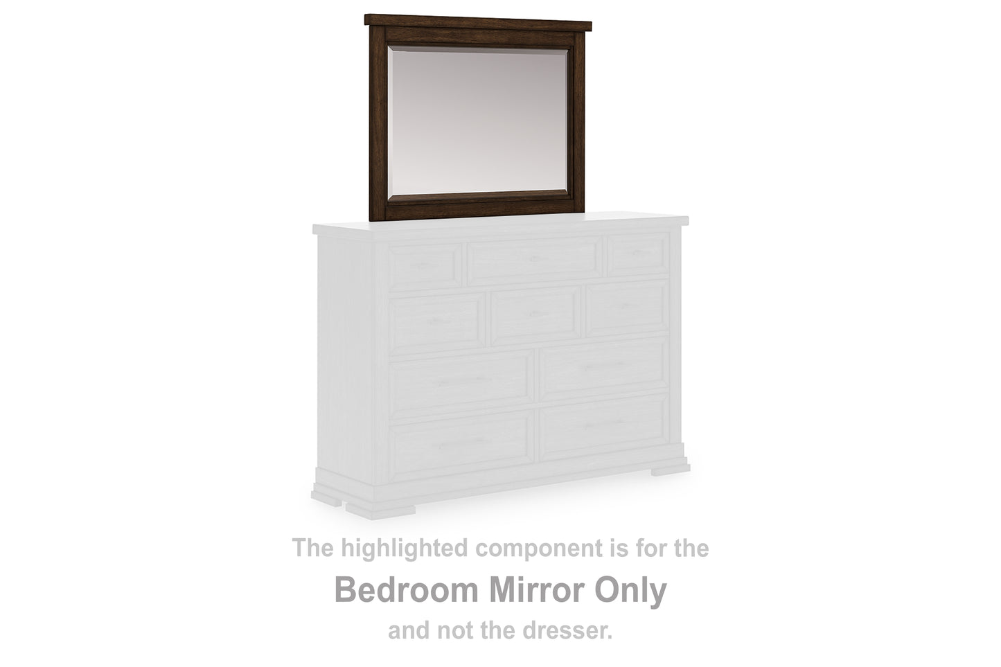 Cassel Furniture Outlet - Ashley Furniture - Taffenbrook Bedroom - Bedroom Mirror / Medium Brown - B849-36