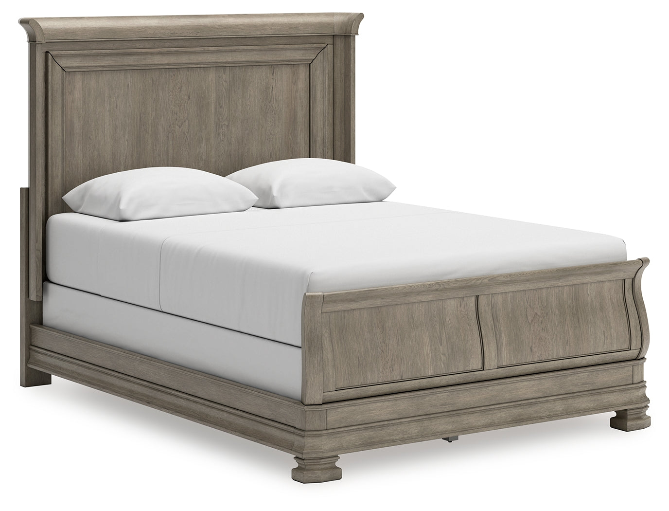 Cassel Furniture Outlet - Ashley Furniture - Lexorne Bedroom - Queen Sleigh Bed / Gray - B924B2