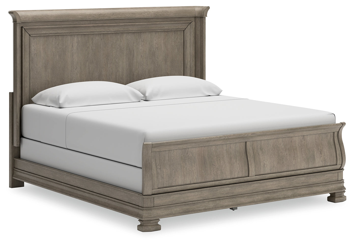 Cassel Furniture Outlet - Ashley Furniture - Lexorne Bedroom - California King Sleigh Bed / Gray - B924B5