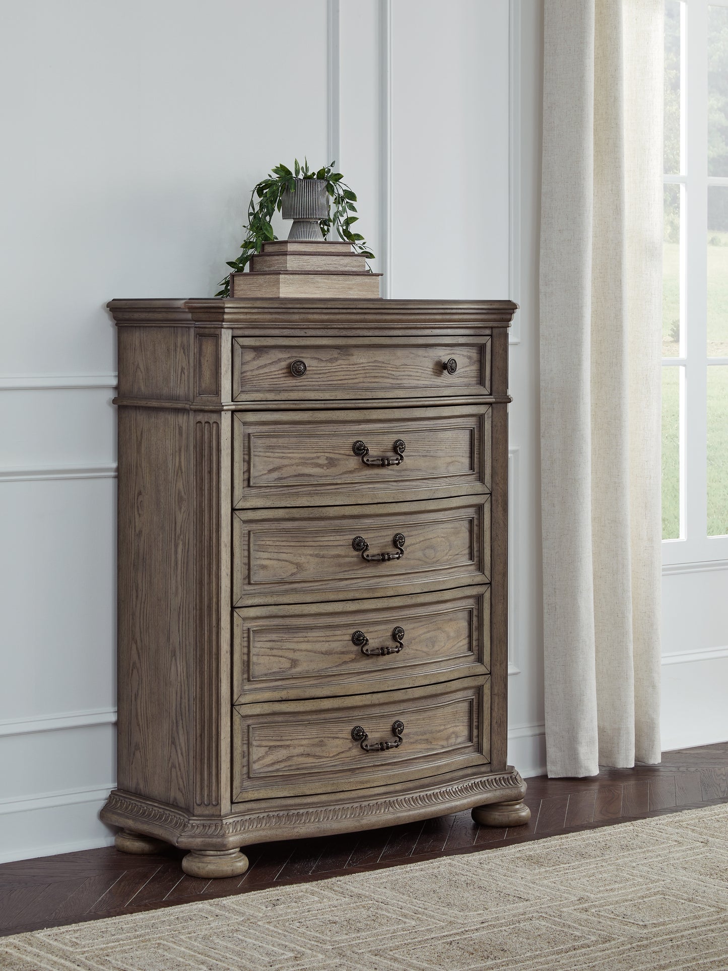 Cassel Furniture Outlet - Ashley Furniture - Ardenfield Bedroom - Five Drawer Chest / Light Brown - B944-46