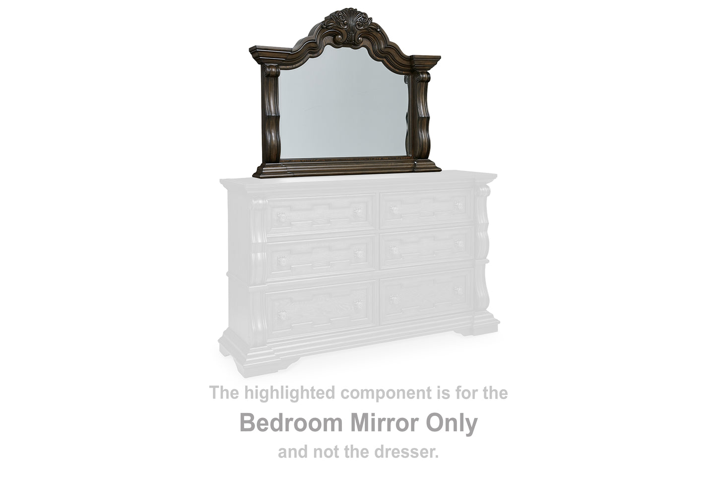Cassel Furniture Outlet - Ashley Furniture - Maylee Bedroom - Bedroom Mirror / Dark Brown - B947-36
