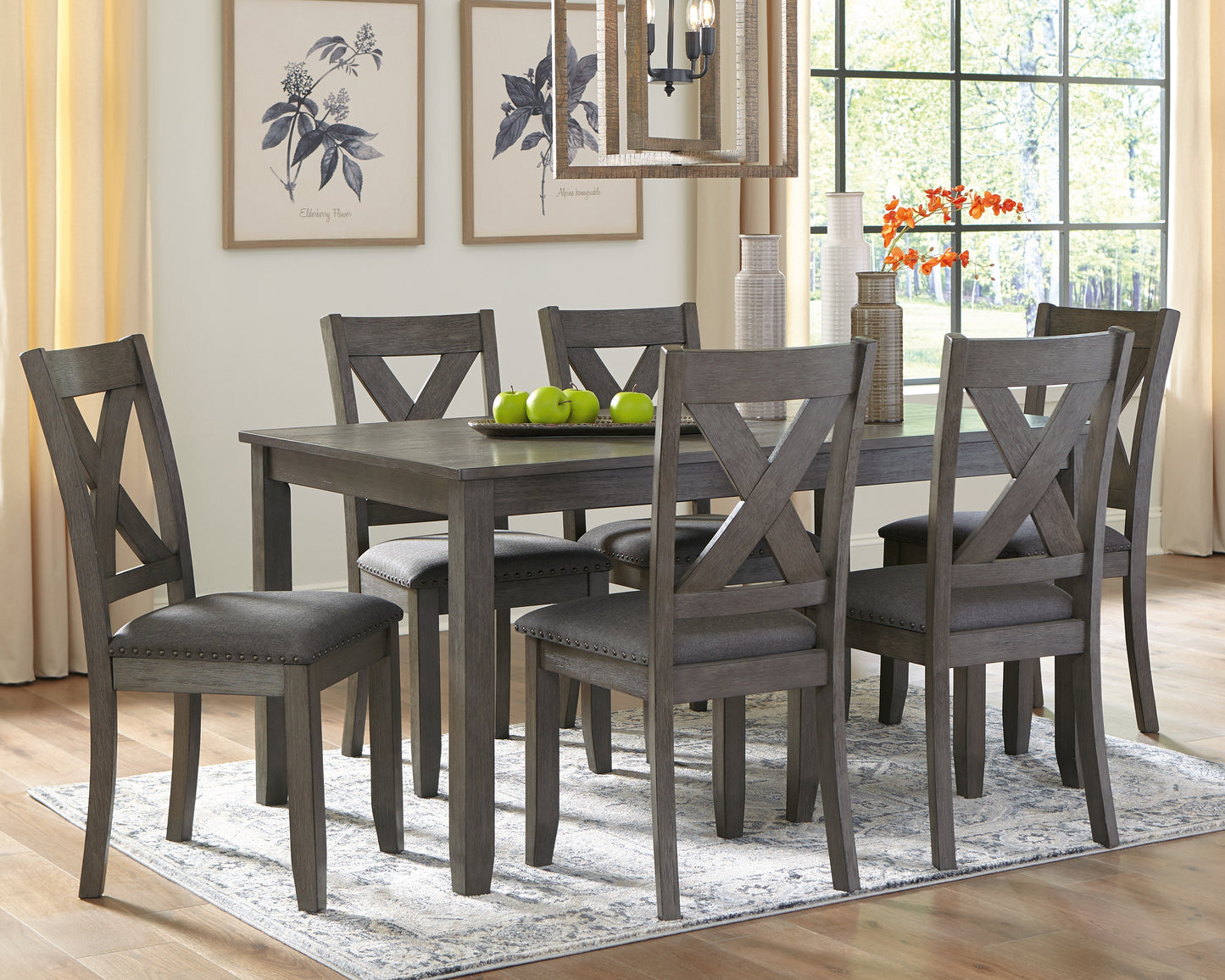 Cassel Furniture Outlet - Ashley Furniture - Caitbrook Dining Room - RECT DRM Table Set (7/CN) / Gray - D388-425