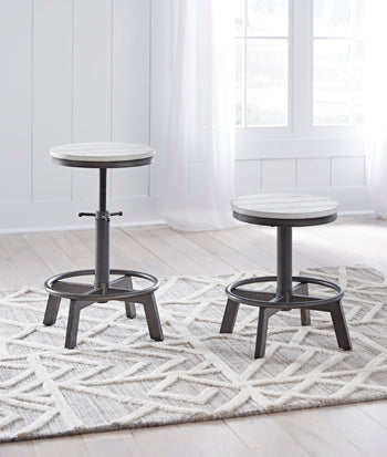 Cassel Furniture Outlet - Ashley Furniture - Torjin Dining Room - Counter Height Stool (Set of 2) / Vintage White - D440-224X2