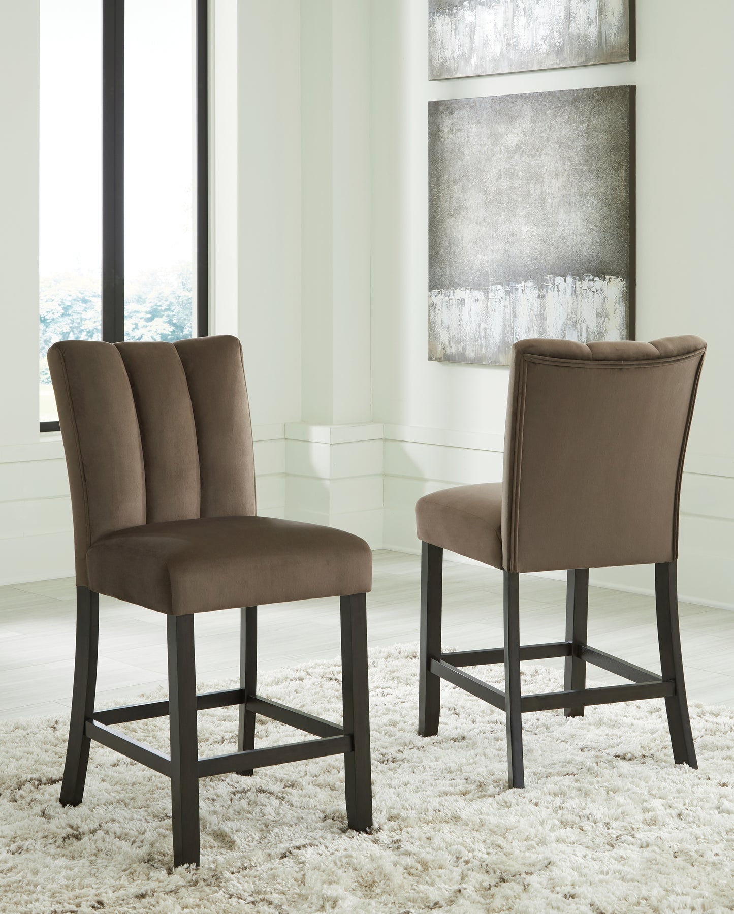 Cassel Furniture Outlet - Ashley Furniture - Jeshina Counter Height Barstool (Set of 2) - Counter Height Barstool (Set of 2) / Mocha - PCD581-124X2