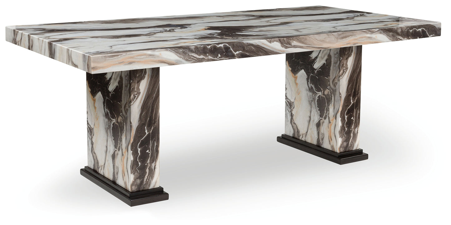 Cassel Furniture Outlet - Ashley Furniture - Jeshina Dining Table - Dining Table / Dark Brown/Beige - PCD581D4