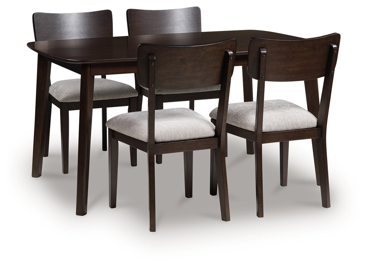 Cassel Furniture Outlet - Ashley Furniture - Mallenette Dining Table and 4 Chairs (Set of 5) - Dining Room Table Set (5/CN) / Merlot - PCD607-225