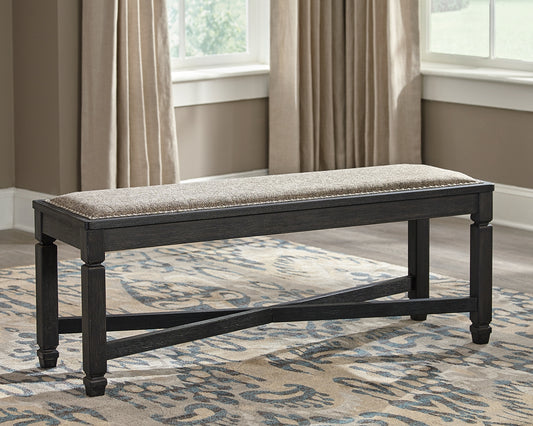 Cassel Furniture Outlet - Ashley Furniture - Tyler Creek Dining Room - DBL Counter UPH Bench (1/CN) / Antique Black / 42"W x 15"D x 24"H - D736-09