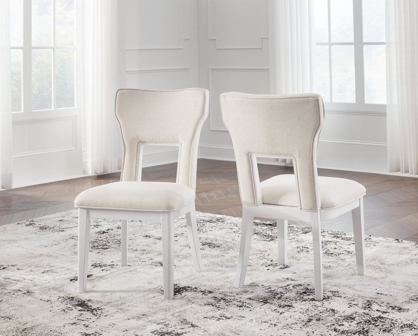 Cassel Furniture Outlet - Ashley Furniture - Chalanna Dining Room - Dining Chair (Set of 2) / White - D822-01X2
