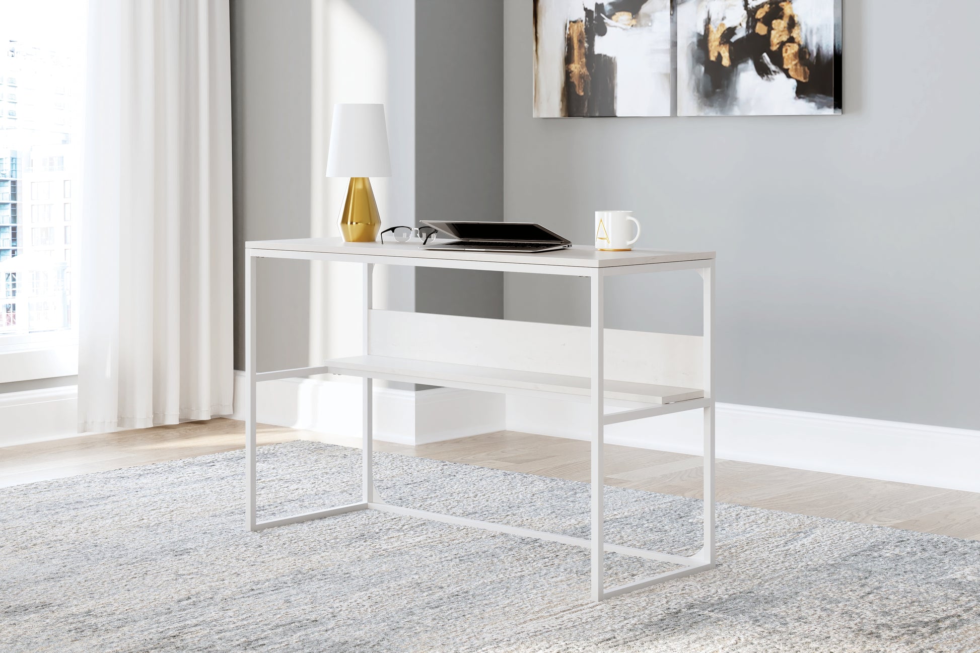 Cassel Furniture Outlet - Ashley Furniture - Deznee Office Desk - Home Office Desk / White - H162-14