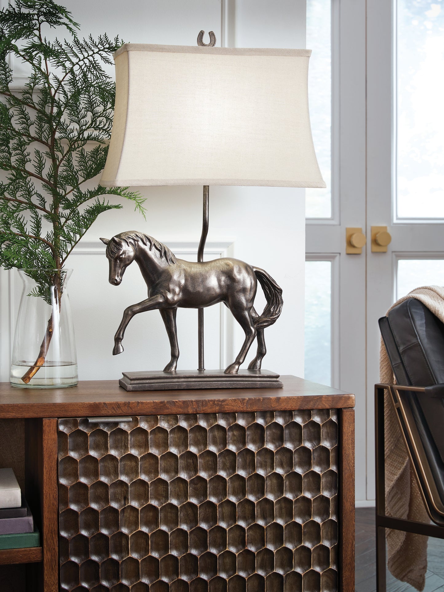Cassel Furniture Outlet - Ashley Furniture - Sandorman Lighting - Poly Table Lamp (1/CN) / Bronze Finish - L317044