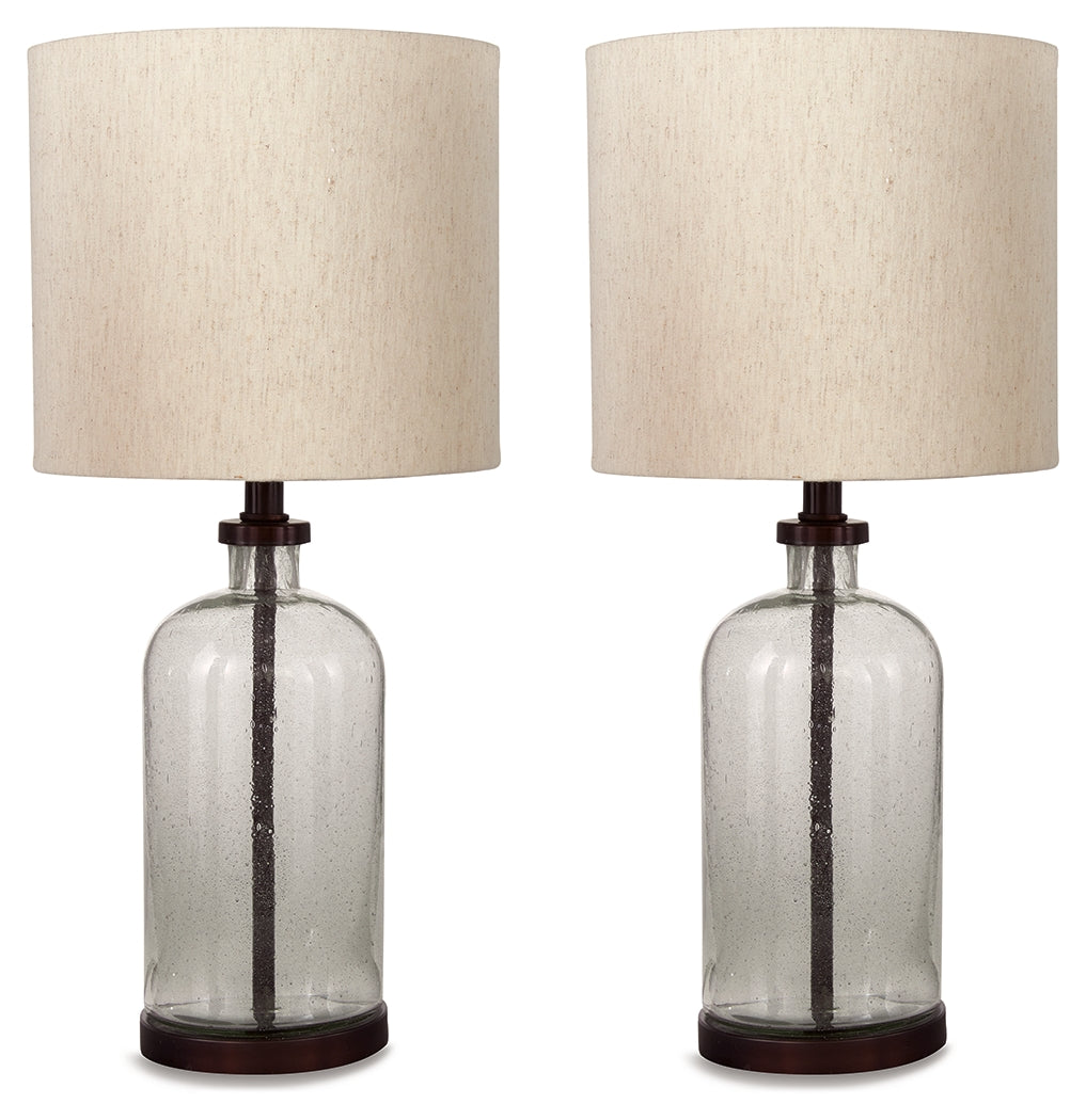 Cassel Furniture Outlet - Ashley Furniture - Bandile Lighting - Table Lamp (Set of 2) / Clear/Bronze Finish - L430674X2