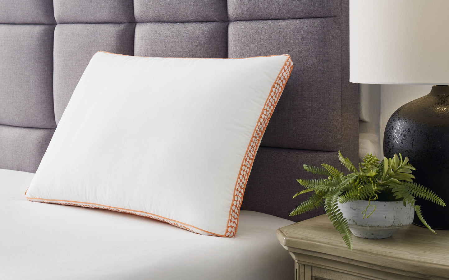 Cassel Furniture Outlet - Ashley Furniture - Zephyr 2.0 Pillows - 3-in-1 Pillow (6/CS) / White/Orange - M52112