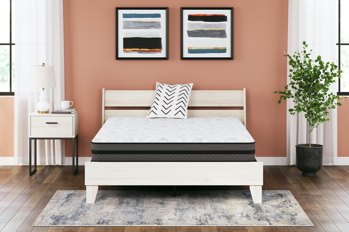 Cassel Furniture Outlet - Ashley Furniture - 10 Inch Pocketed Hybrid Mattresses - Queen / White - M58931