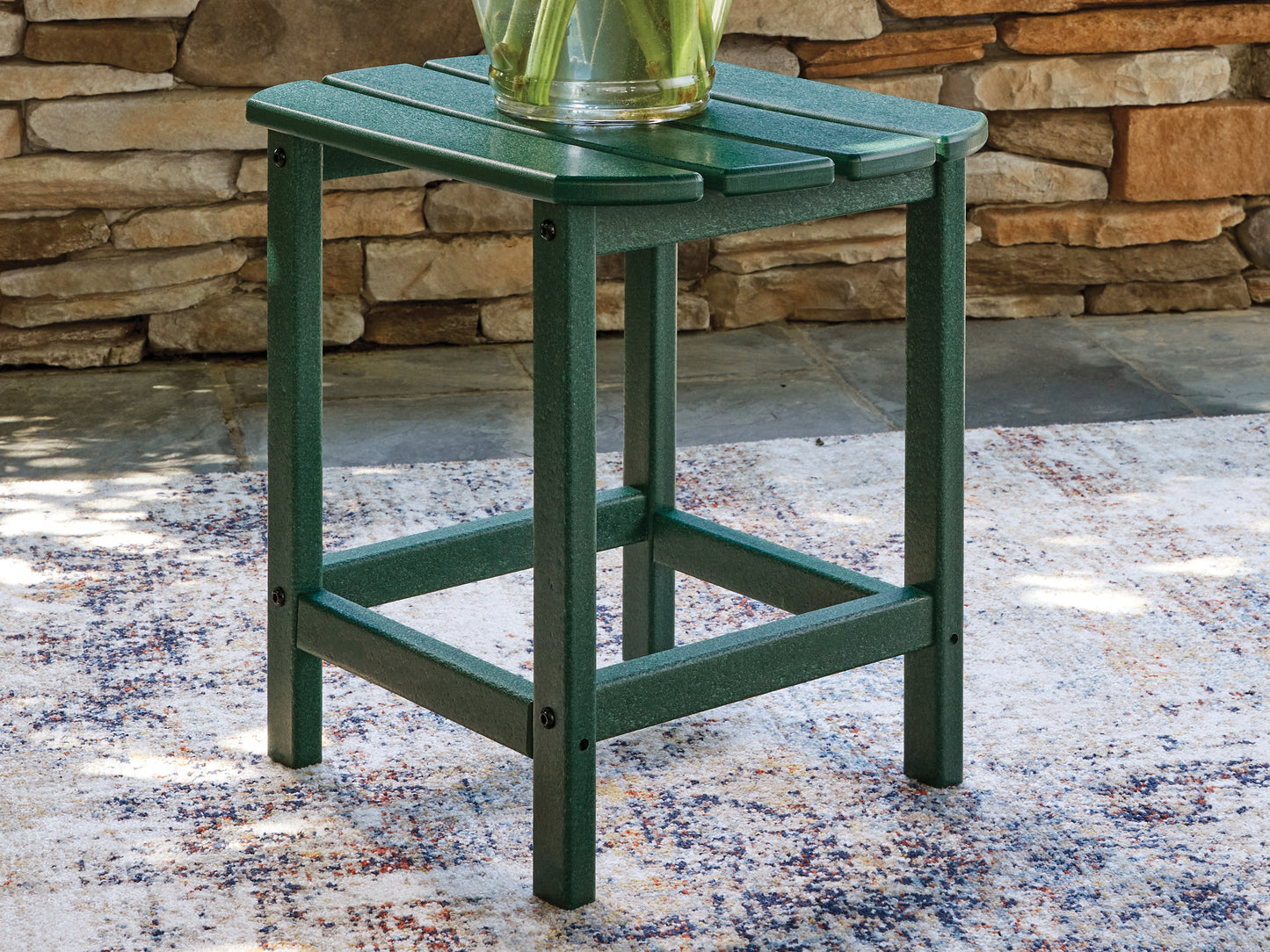 Cassel Furniture Outlet - Ashley Furniture - Sundown Shores Outdoor - Rectangular End Table / Green - PCP007-703