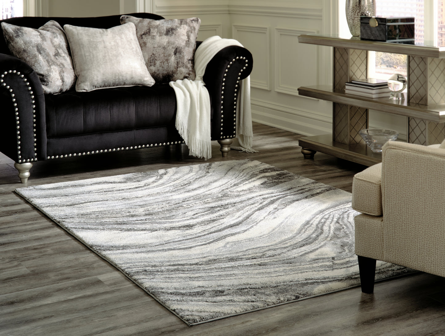 Cassel Furniture Outlet - Ashley Furniture - Wysdale Rug - 5'3" x 7'3" Rug / Ivory/Gray - R404902