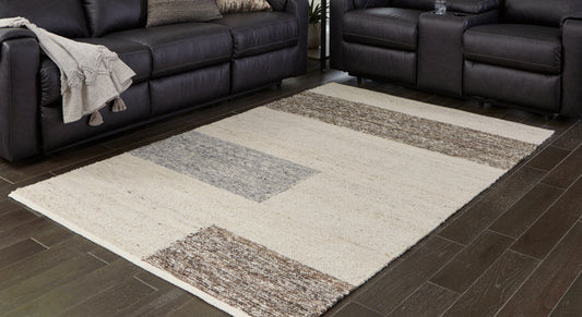 Cassel Furniture Outlet - Ashley Furniture - Barus Rug - 5' x 7' Rug / Beige/Brown/Gray - R406402