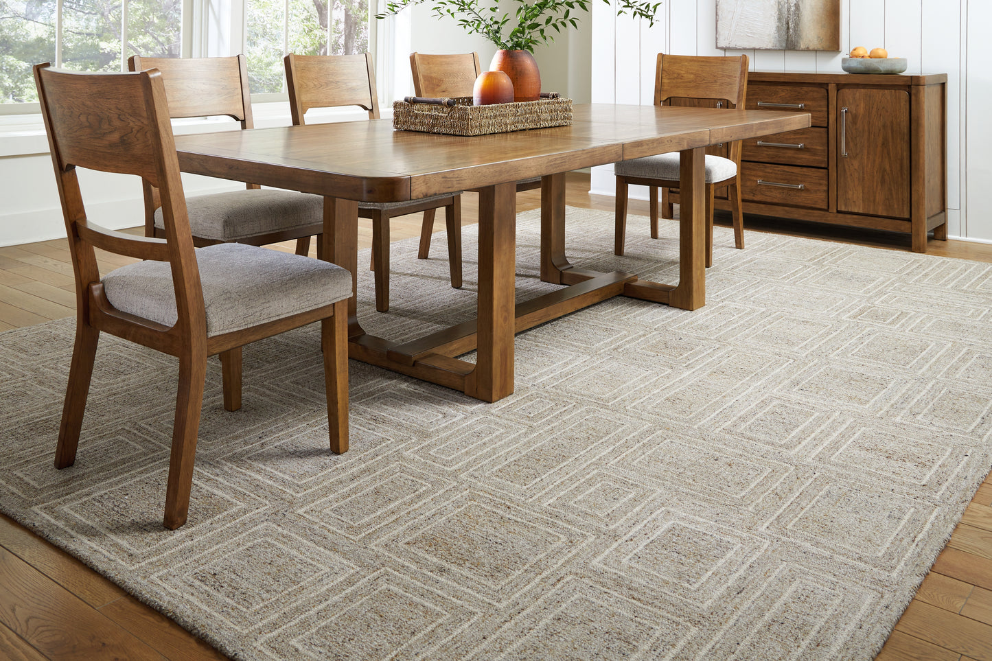 Cassel Furniture Outlet - Ashley Furniture - Brickburgh Rug - 10' x 14' Rug / Gray/Ivory/Honey - R406900