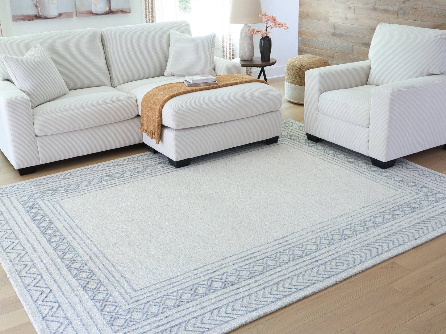 Cassel Furniture Outlet - Ashley Furniture - Azelhurst Rug - 7'8" x 10' Area Rug / Blue/Ivory/Gray - R407851