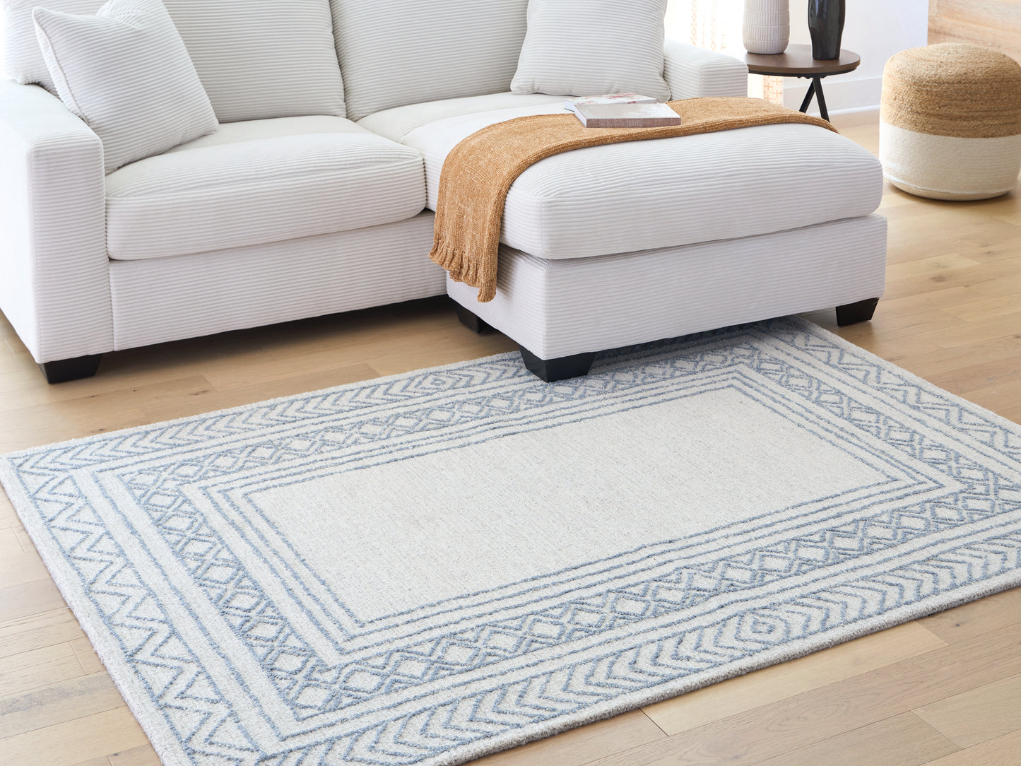Cassel Furniture Outlet - Ashley Furniture - Azelhurst Rug - 7'8" x 10' Area Rug / Blue/Ivory/Gray - R407851