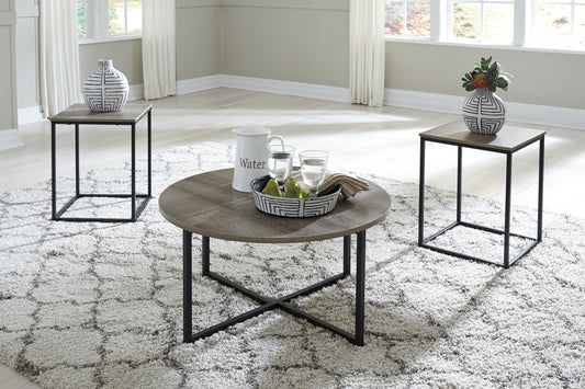 Cassel Furniture Outlet - Ashley Furniture - Wadeworth Table (Set of 3) - Occasional Table Set (3/CN) / Two-tone - T103-213