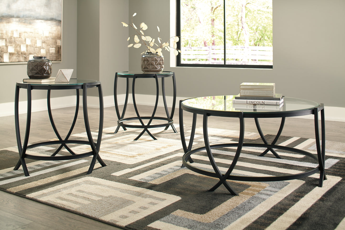 Cassel Furniture Outlet - Ashley Furniture - Tarrin Table (Set of 3) - Occasional Table Set (3/CN) / Black - T115-13