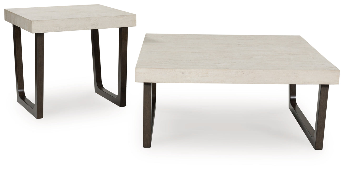 Cassel Furniture Outlet - Ashley Furniture - Westenfort Table (Set of 2) - Occasional Table Set (Set of 2) / Espresso/Gray - T202-12