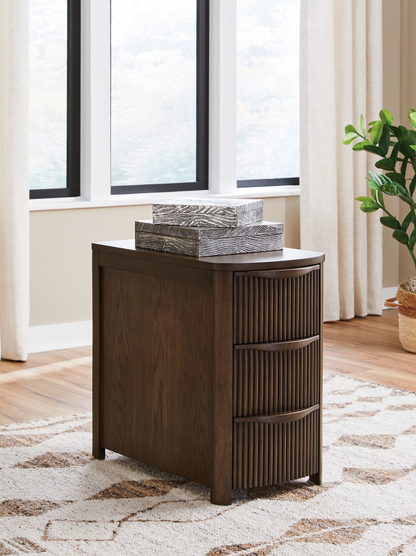 Cassel Furniture Outlet - Ashley Furniture - Camdill Chairside End Table - Chair Side End Table / Dark Brown - T208-217