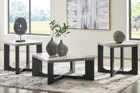 Cassel Furniture Outlet - Ashley Furniture - Sharstorm Table (Set of 3) - Occasional Table Set (3/CN) / Two-tone Gray - T251-13