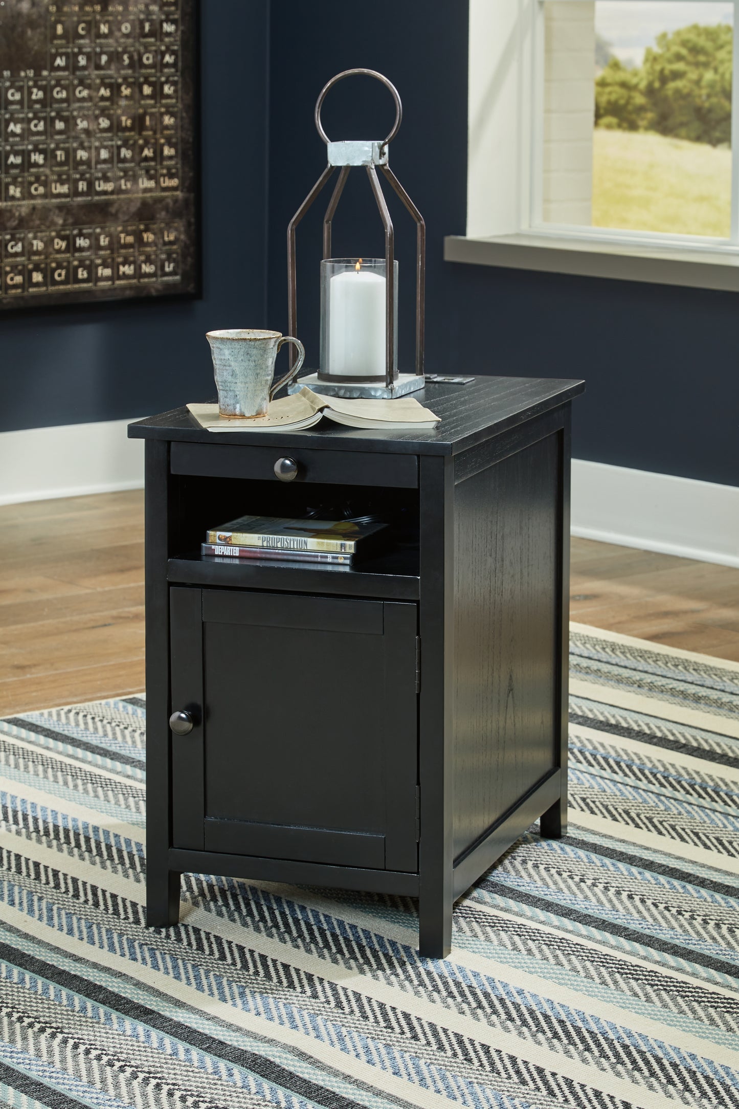 Cassel Furniture Outlet - Ashley Furniture - Treytown Chairside End Table - Chair Side End Table / Black - T300-617
