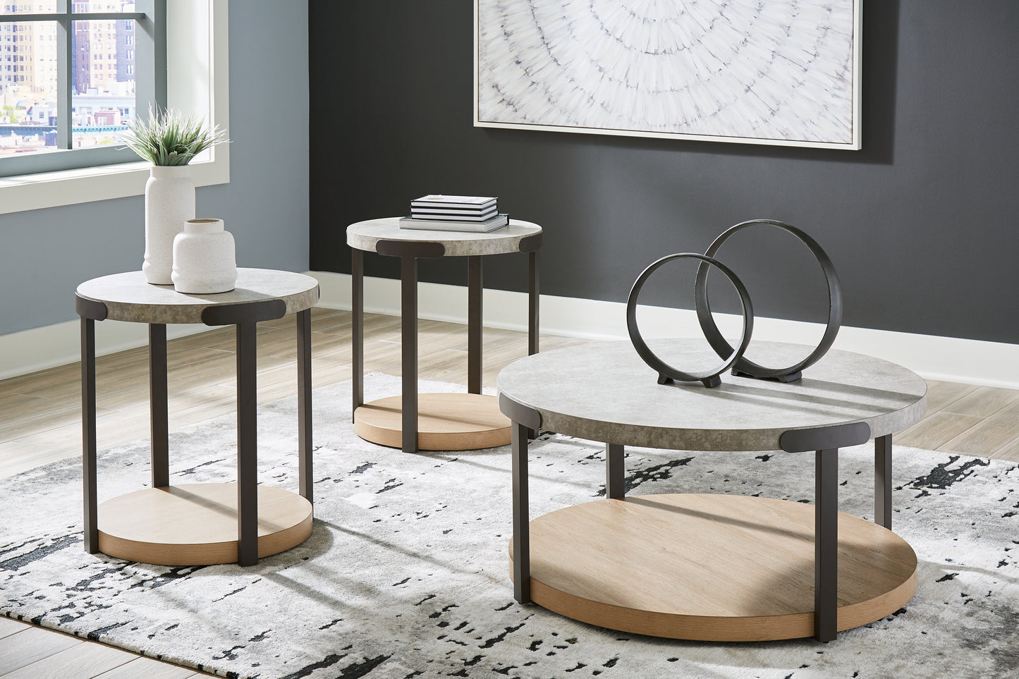 Cassel Furniture Outlet - Ashley Furniture - Darthurst Table (Set of 3) - Occasional Table Set (3/CN) / Light Brown - T383-13