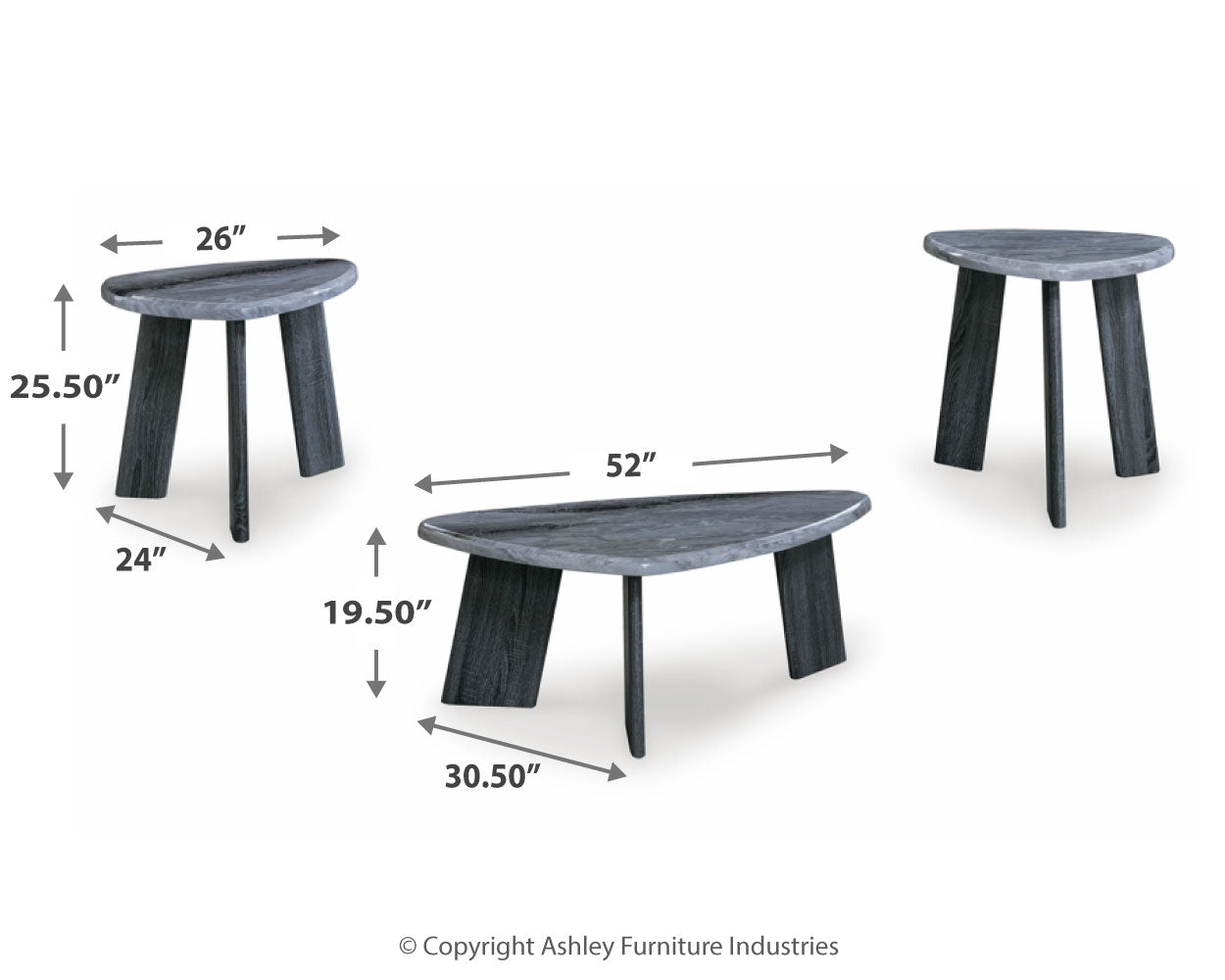 Bluebond Table (Set of 3)