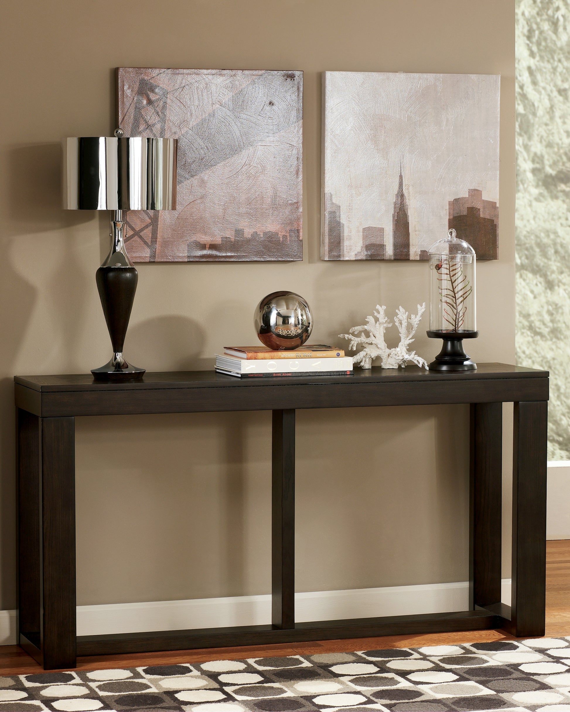 Cassel Furniture Outlet - Ashley Furniture - Watson Sofa/Console Table - Sofa Table / Dark Brown - T481-4