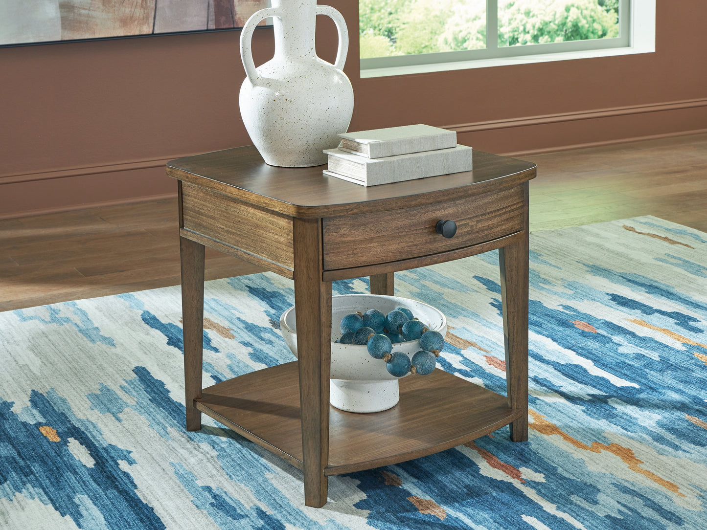 Cassel Furniture Outlet - Ashley Furniture - Burkbyer End Table - Rectangular End Table / Brown - T513-3