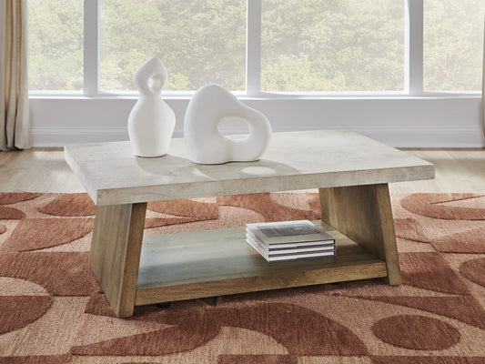 Cassel Furniture Outlet - Ashley Furniture - Brendalhouse Coffee Table - Rectangular Cocktail Table / Light Brown - T642-1